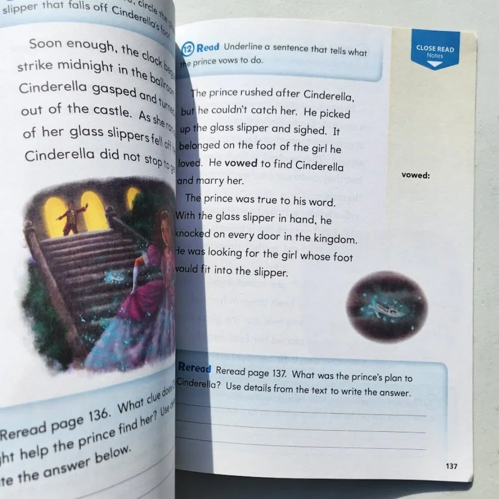 New Journeys Close Reader Notebook Grade 2 2nd Grade Workbook Book 9780544869448